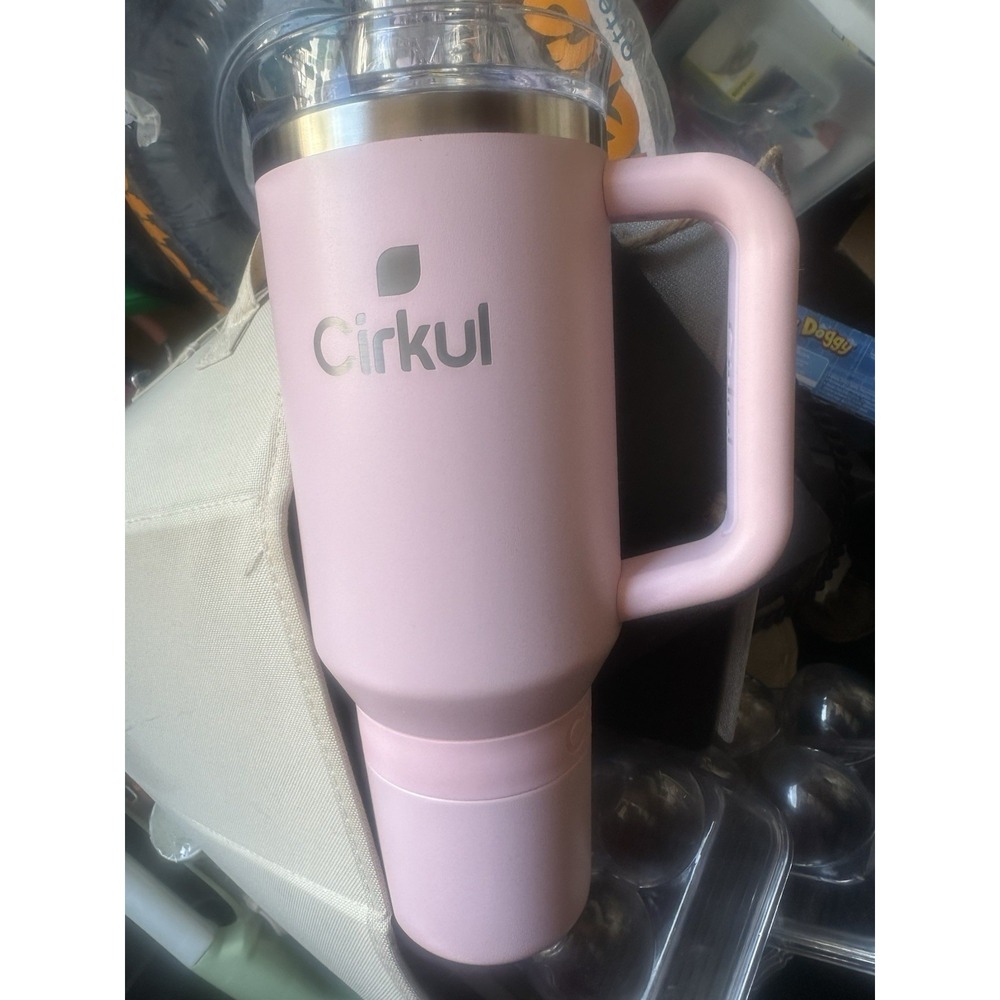 NEW Cirkul 40oz StrawSip Tumbler Light Pink Insulated Stainless Steel Cup Pink